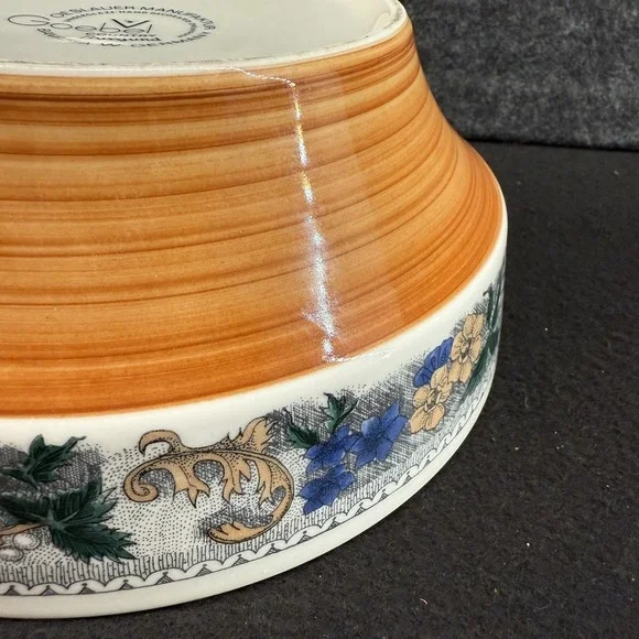 Vintage Goebel COUNTRY BURGUND Covered Vegetable Bowl / Casserole with Lid - Picture 9 of 15